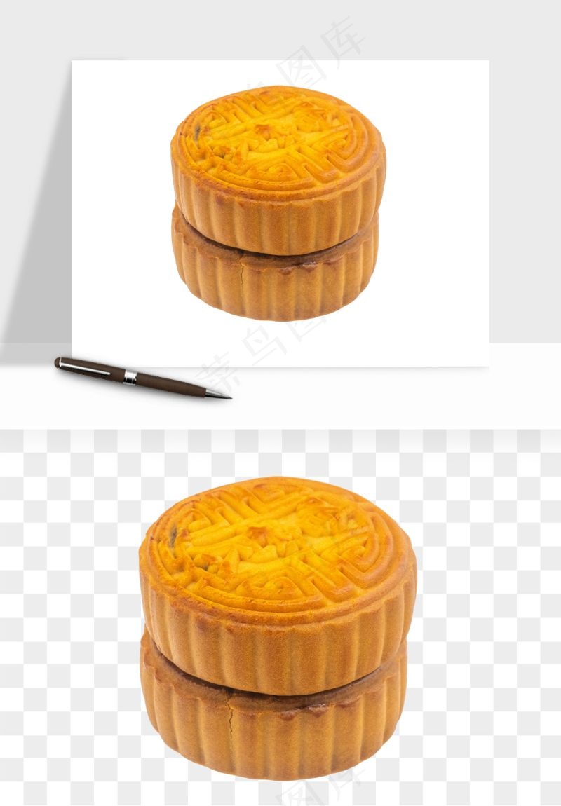 中秋月饼实物png免抠