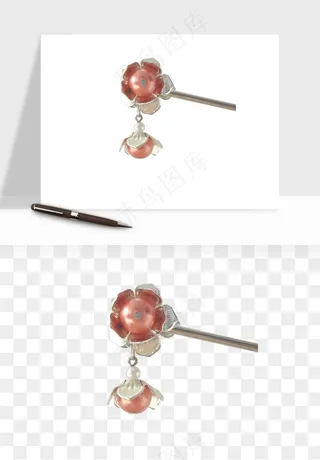 古风发簪头饰配饰png免抠