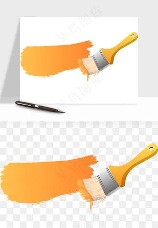 油漆刷子粉刷png免抠