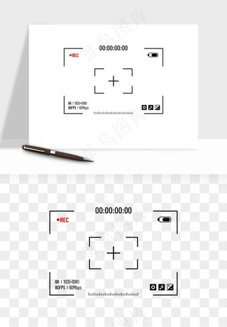 相机取景框屏幕边框png免抠