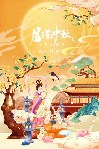 中秋节节日活动宣传海报