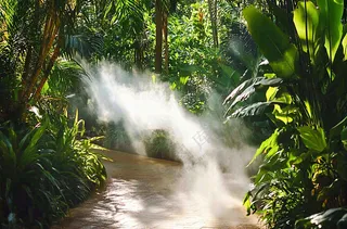 热带植物园绿植摄影图