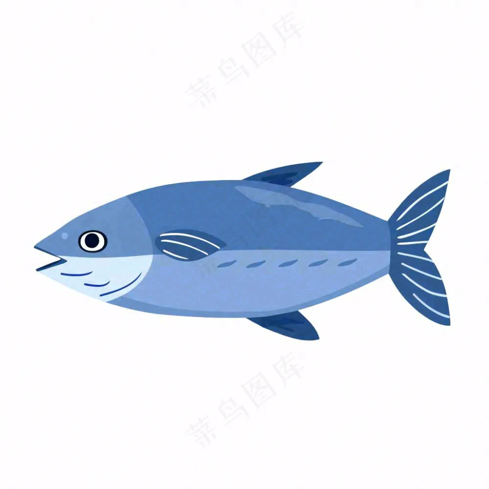 海洋鱼类海鲜卡通插画免抠