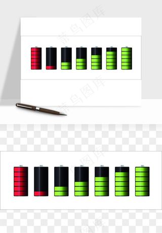 手绘电池图标矢量