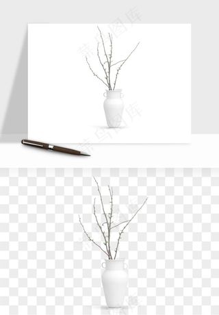 花瓶摆件花艺png免抠图