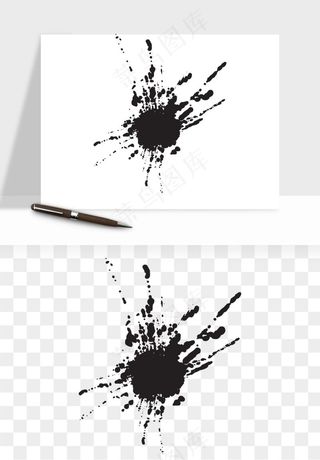 墨迹水墨圆圈圆环边框