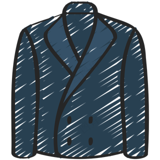 深色西装 铅笔手绘图标icon