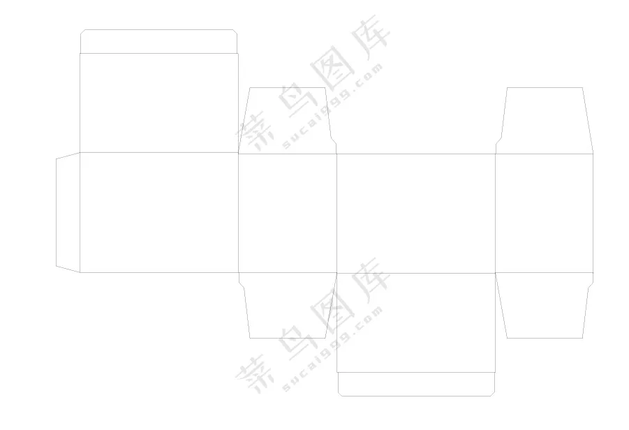 80X50X60mm直线盒展开图