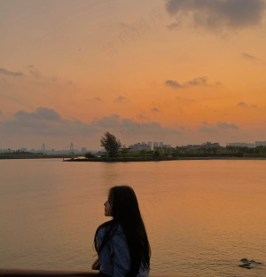 海边的落日