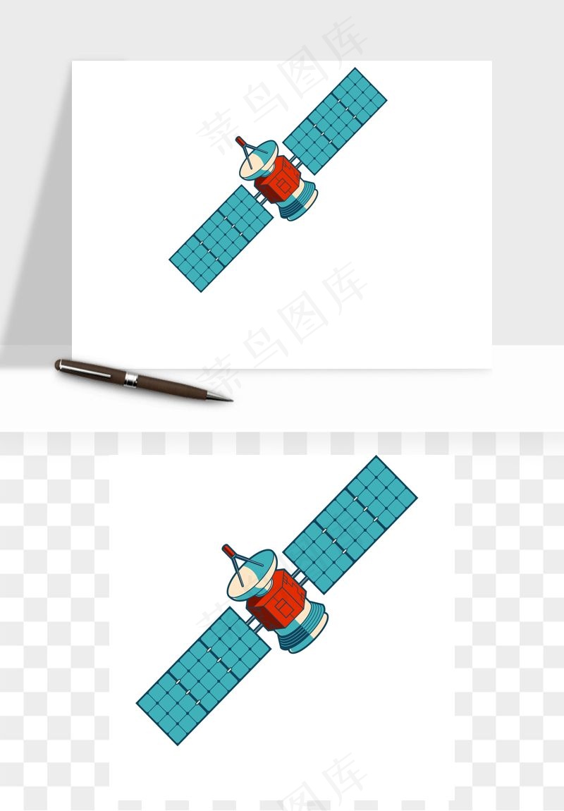 手绘卫星导航矢量png免抠图