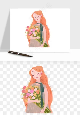 手绘女神女王妇女png免抠