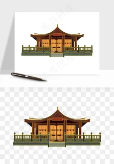 国潮风古建筑古楼古塔鼓楼psd,png免抠图 国潮风古建筑古楼古塔鼓楼psd,png免抠图
