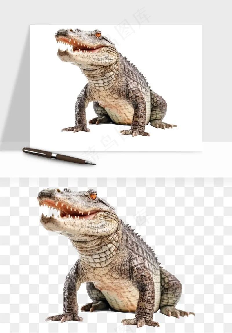 鳄鱼动物png免抠