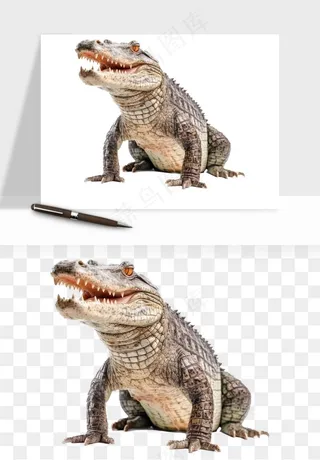 鳄鱼动物png免抠