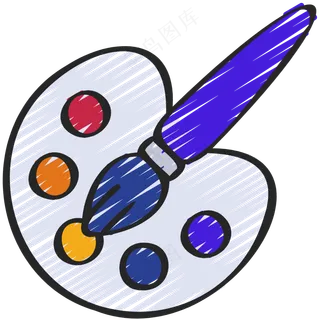 绘画艺术设计 铅笔手绘图标icon