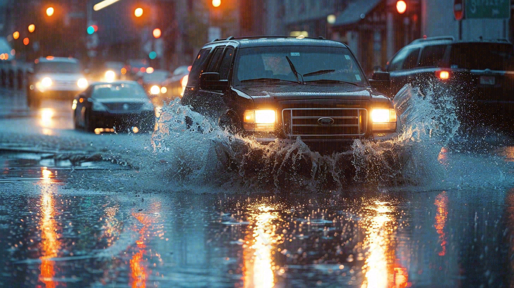 暴雨天气预警摄影图