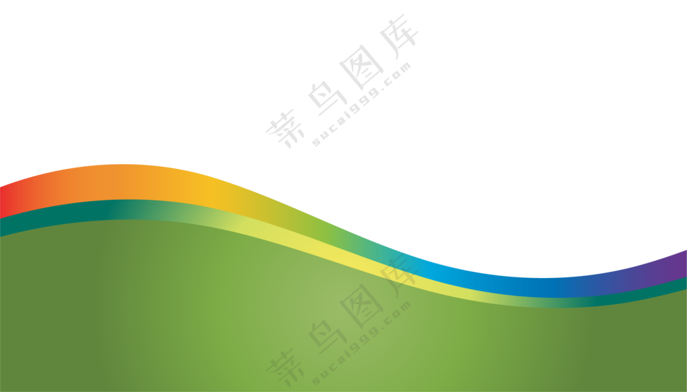 炫彩渐变曲线元素边框装饰免抠图片