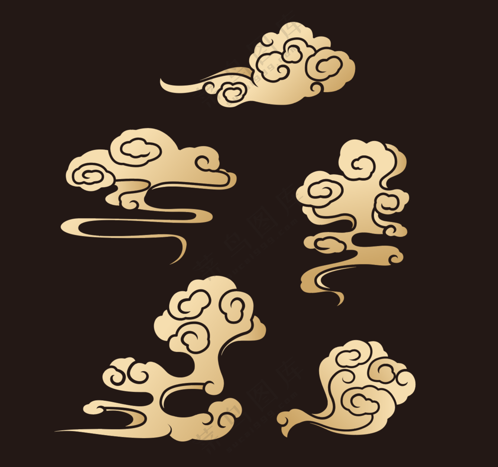 祥云剪影图片