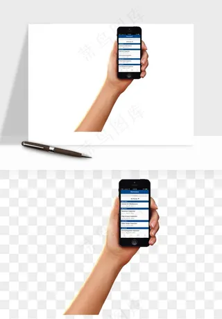 手拿手机素材png免抠
