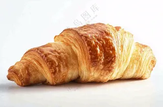 牛角包烘焙面包美食摄影图