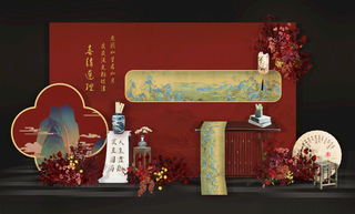 订婚宴订婚迎宾区设计