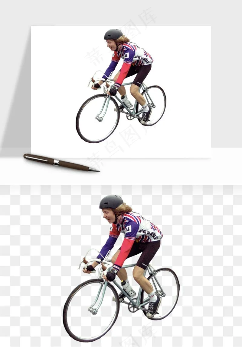 骑行人物自行车手png免抠