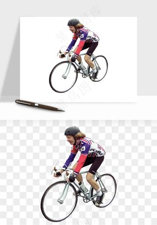 骑行人物自行车手png免抠