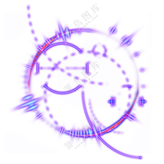 紫色光效光环免抠图