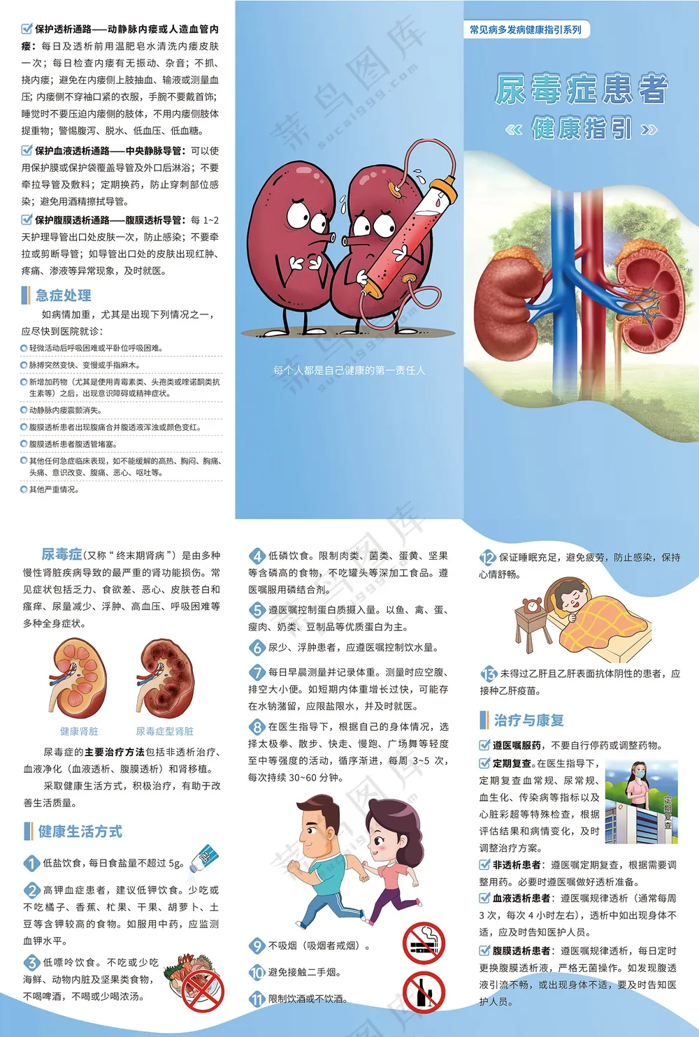 尿毒症患者健康指引三折页