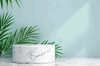 电商促销简约立体几何海报背景电商C4D展台背景