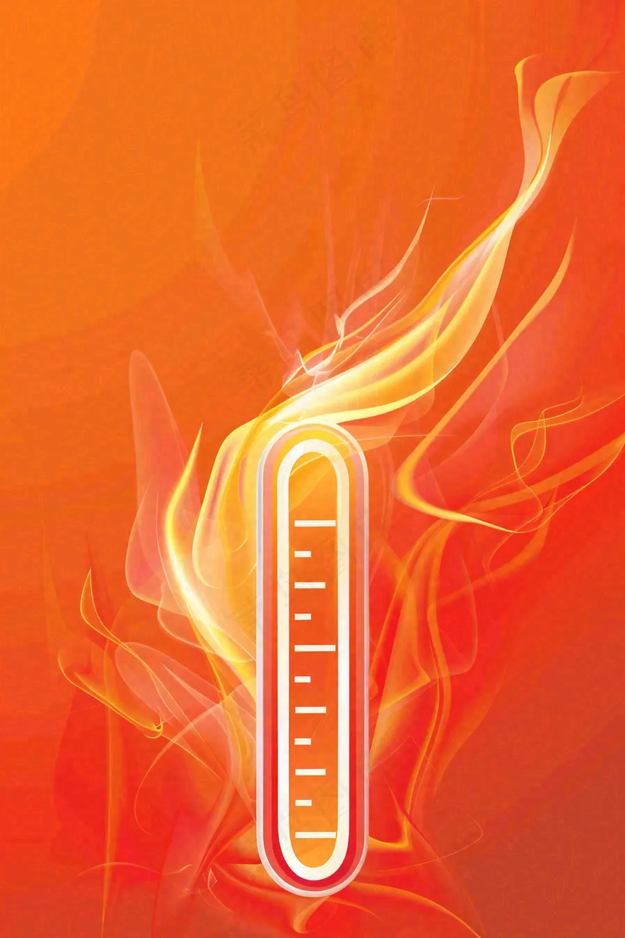 高温预警炎热背景