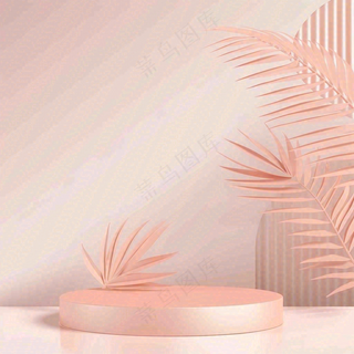 美妆护肤3d展台清新背景