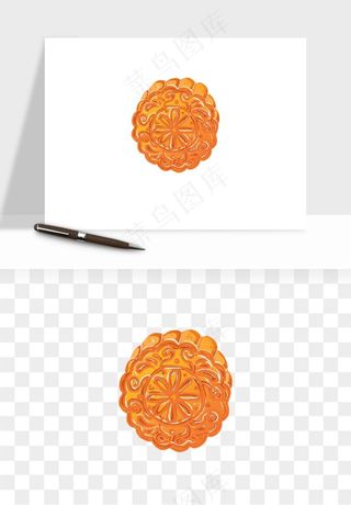 手绘月饼中秋png免抠