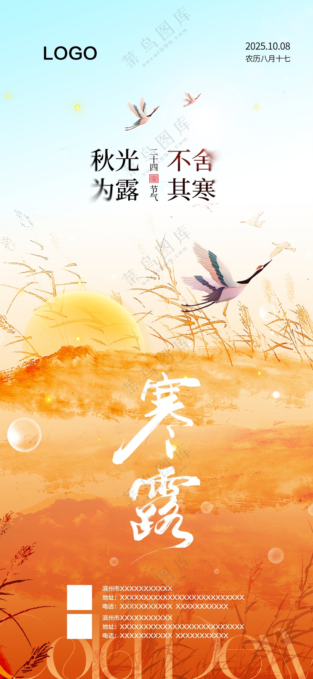 寒露海报 二十四节气