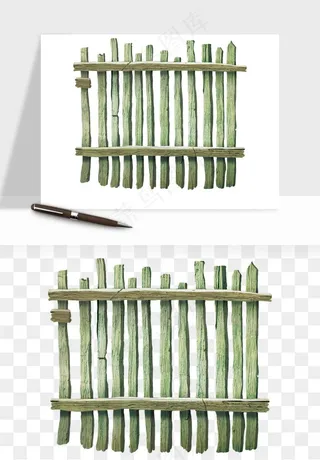 手绘围栏护栏栅栏png免抠