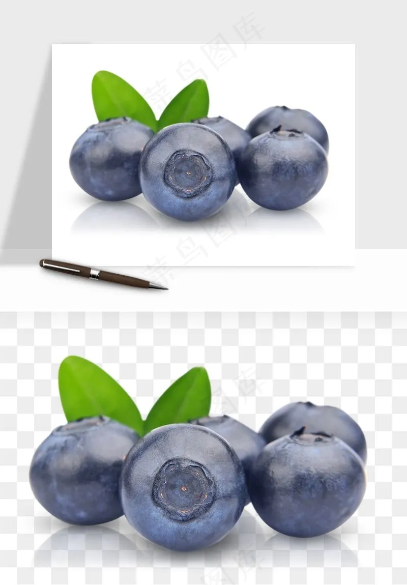 蓝莓水果png免抠