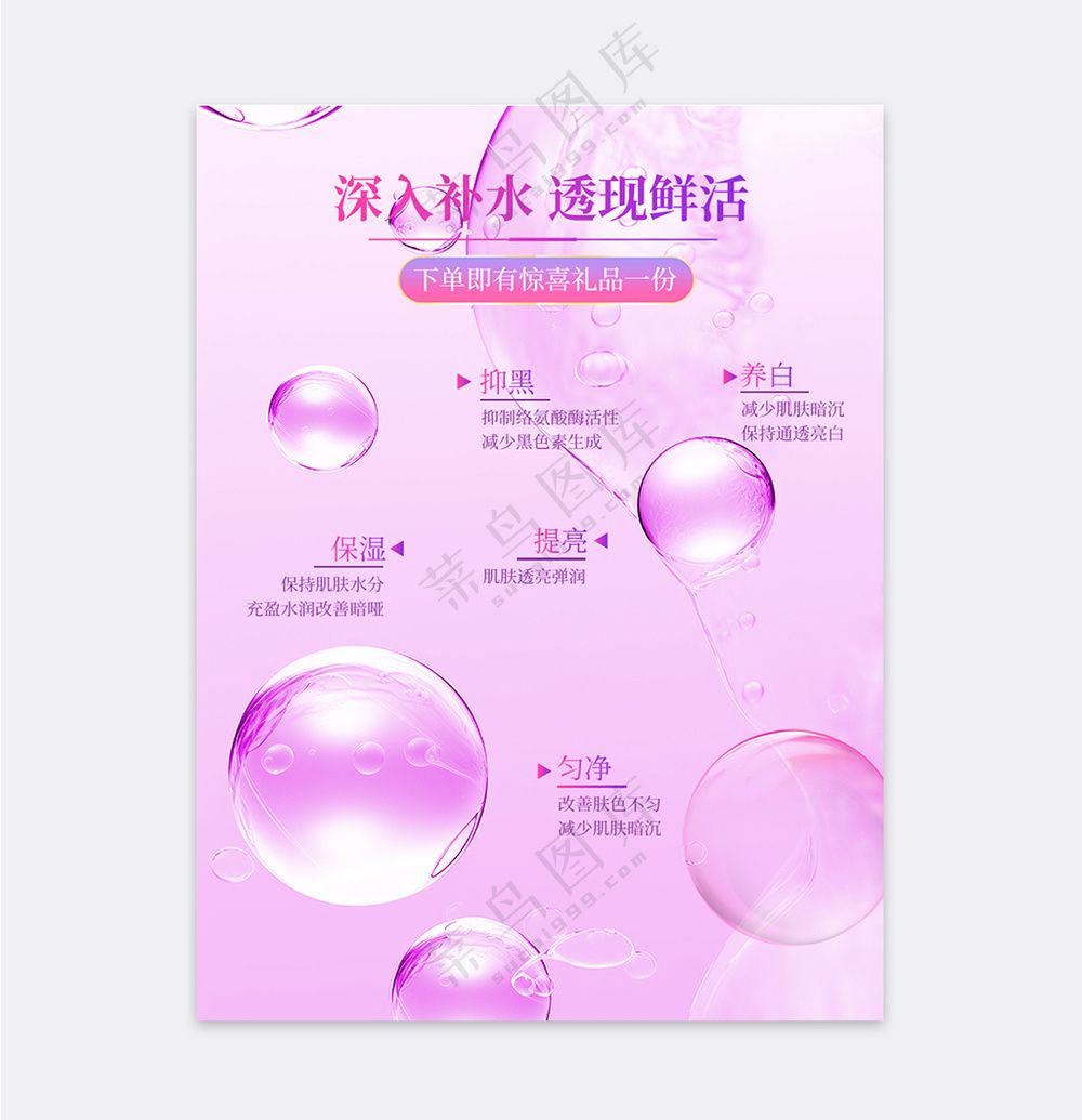 化学分子功效主图产品卖点直通车设计模板