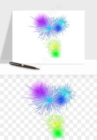 卡通烟花烟火礼花png免抠