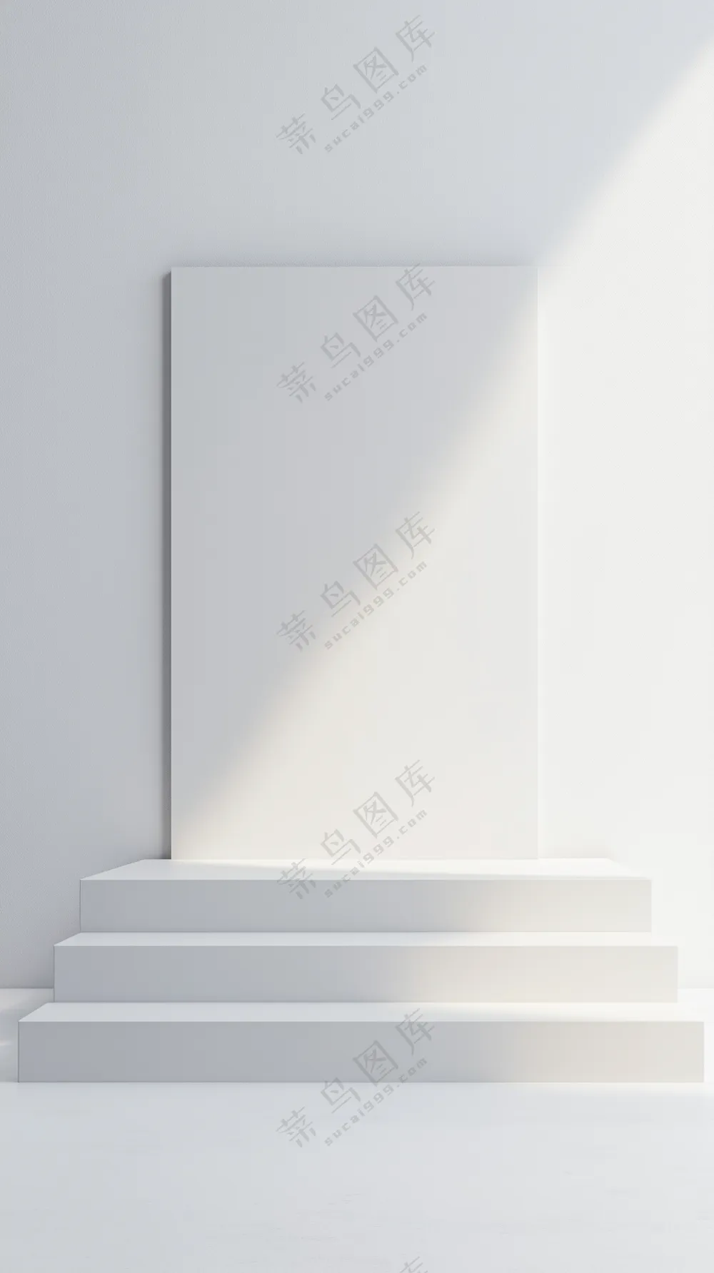 白色纯洁大理石膏简约C4D3D渲染风格电商活动光影几何图形纹理背景海报