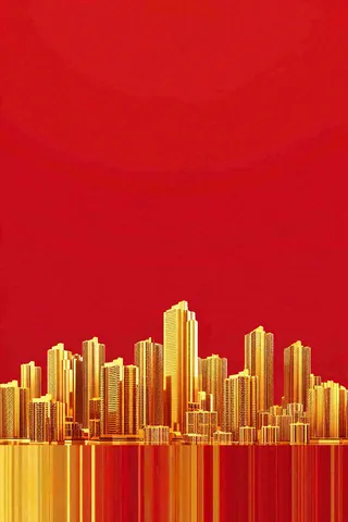 地产楼盘城市剪影背景