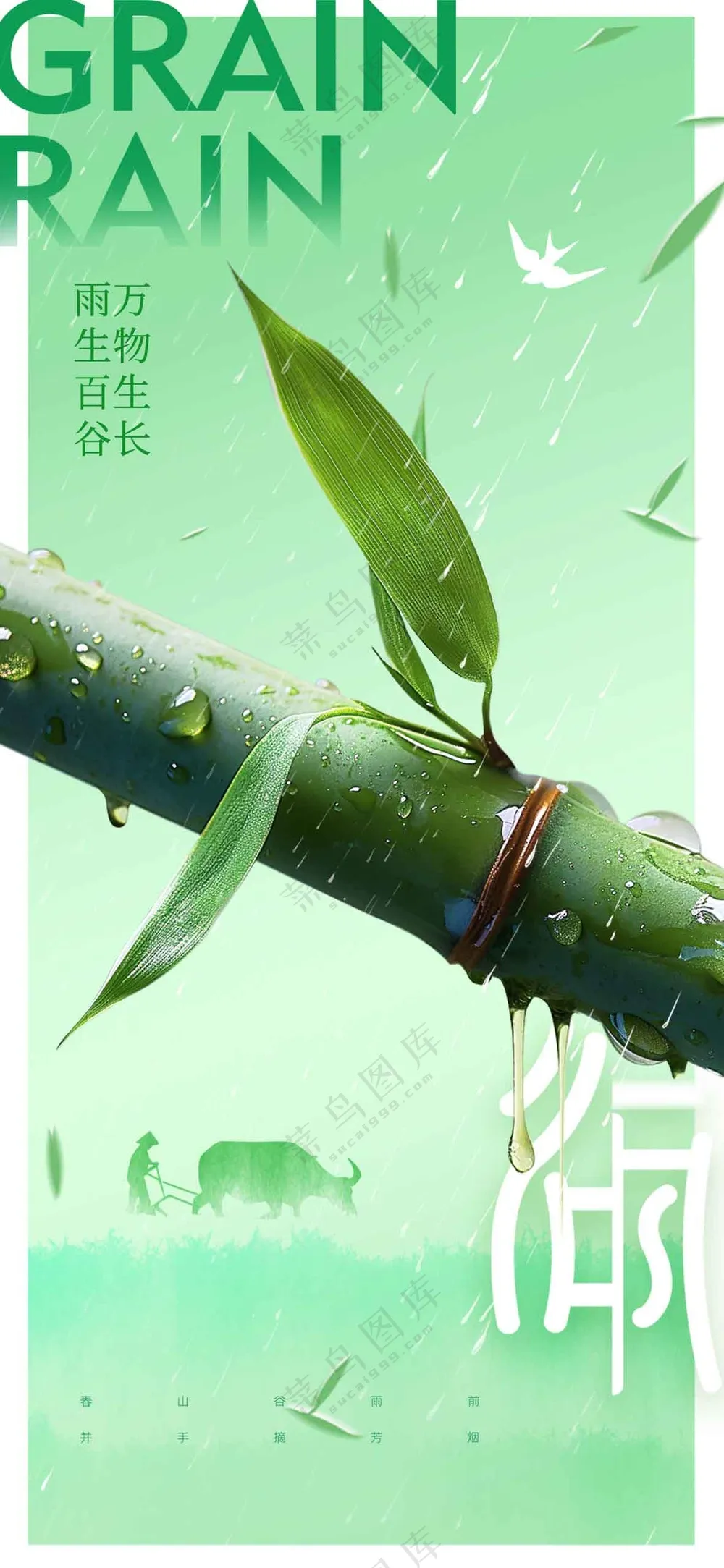 谷雨节气传统活动海报