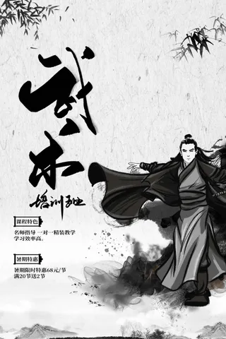 传统武术培训活动海报