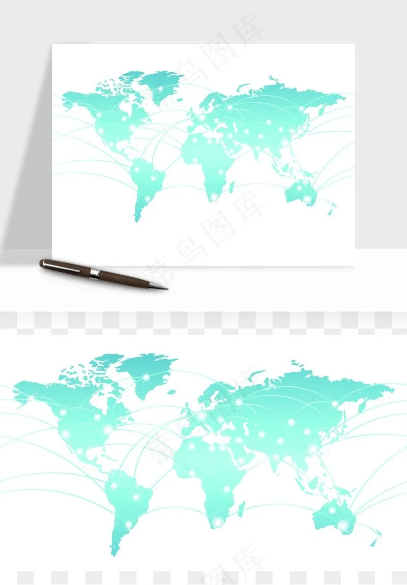 世界地图矢量png免抠