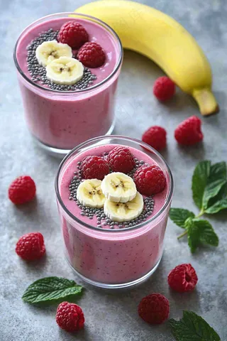 水果酸奶下午茶饮品摄影图