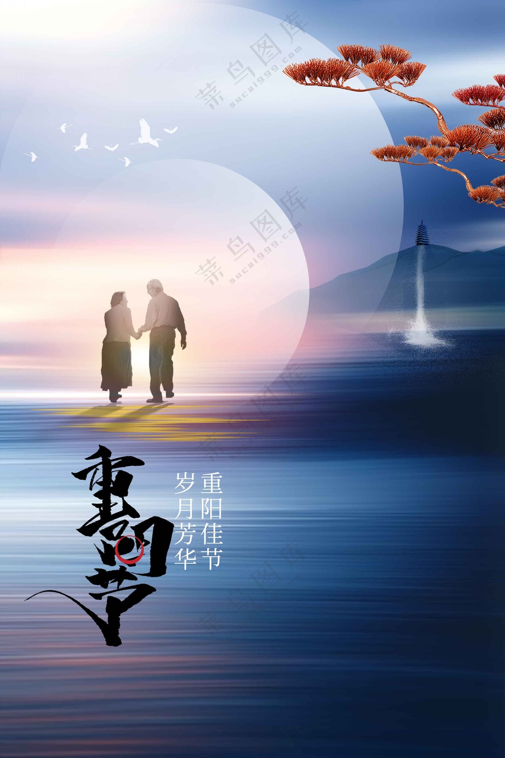 重阳节节气传统活动宣传海报