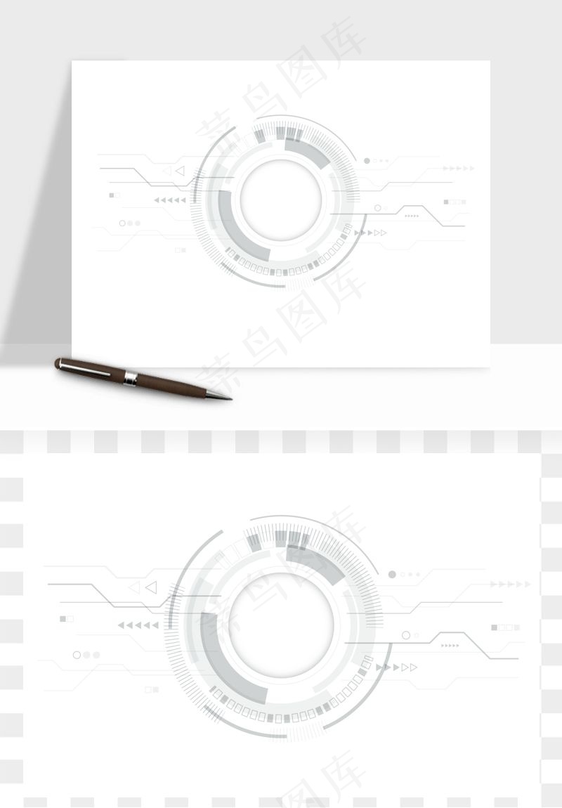 科技几何点线数字装饰png免抠