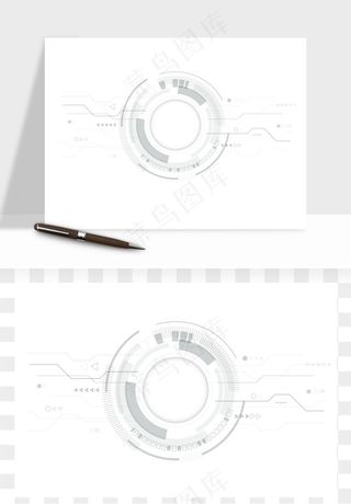科技几何点线数字装饰png免抠