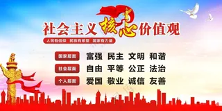 社会价值观设计海报
