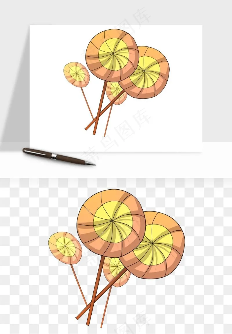 棒棒糖圈圈糖png免抠