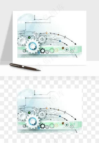 商务科技齿轮组矢量png免抠